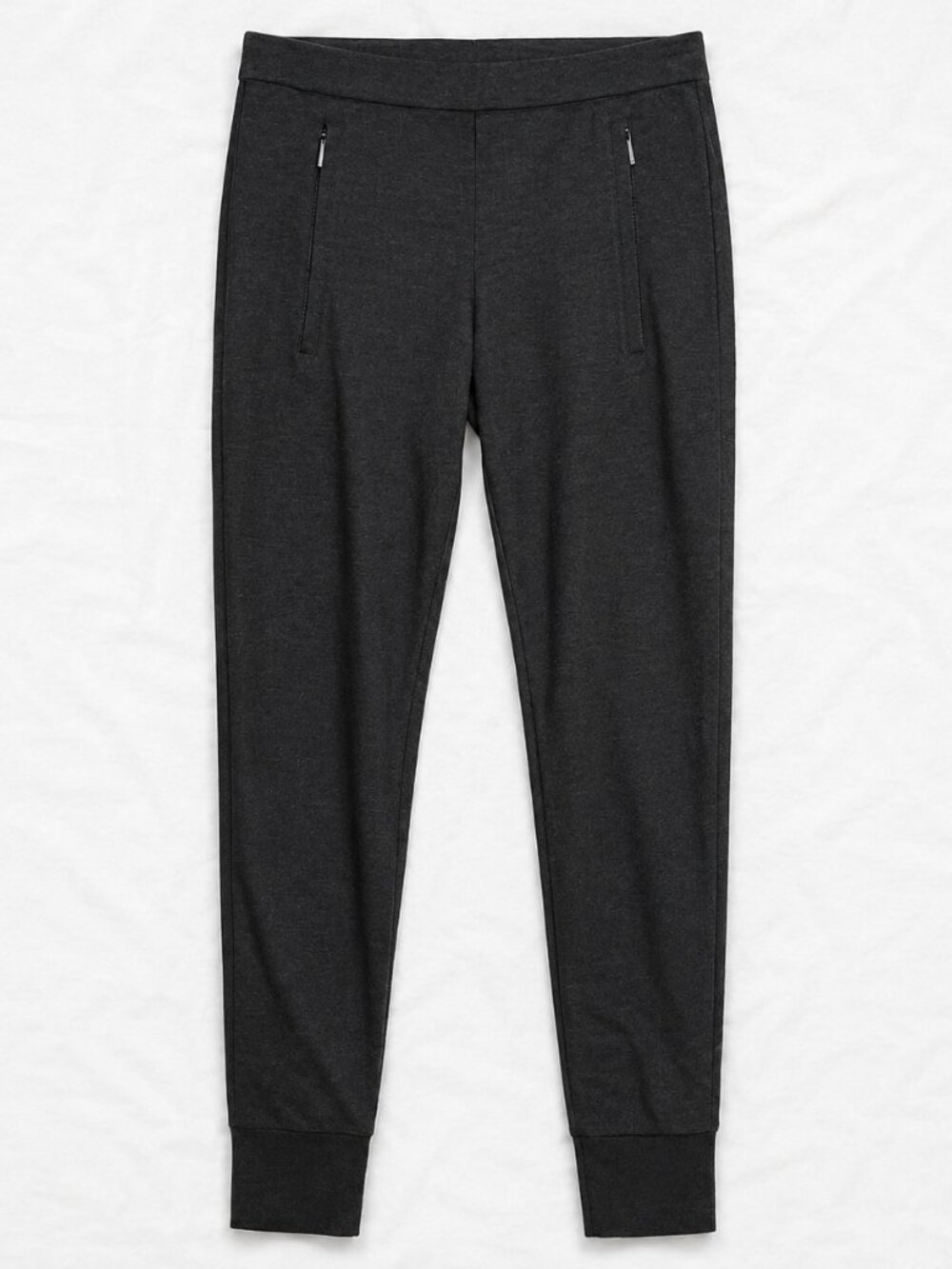 Vince Women's Jogger - XS - Charcoal Knit Tailored Pull On Zip Pockets Excellent